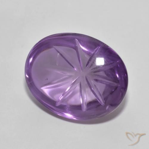 Ametista Viola medio naturale da 9.42 ct, Ovale, Trasparente