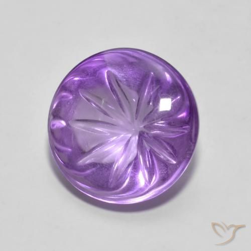 Ametista Viola scuro naturale da 4.86 ct, Rotondo, Trasparente