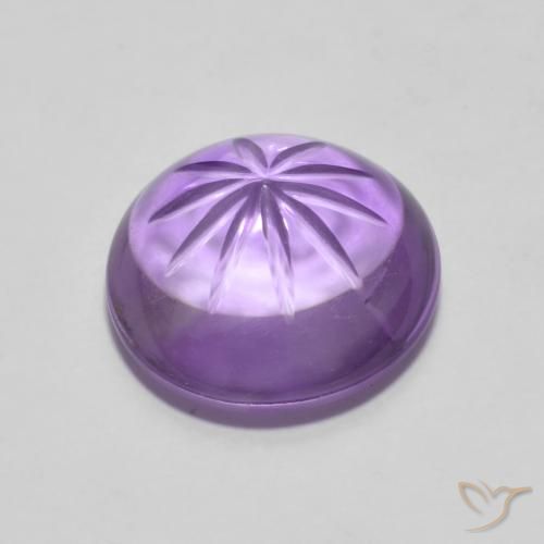Ametista Viola scuro naturale da 4.86 ct, Rotondo, Trasparente