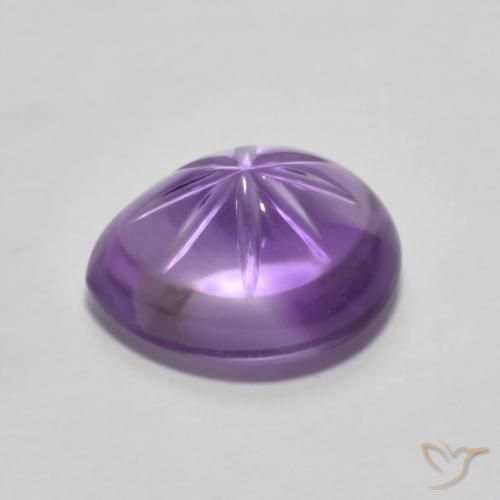 Ametista Viola medio naturale da 4.09 ct, Forma a pera, Trasparente