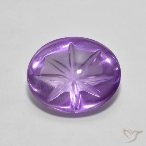 4.11ct Naturale Viola medio Ametista, Ovale, Trasparente
