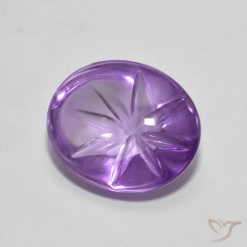 Ametista Viola medio naturale da 4.11 ct, Ovale, Trasparente