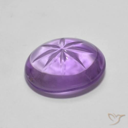 Ametista Viola medio naturale da 4.11 ct, Ovale, Trasparente