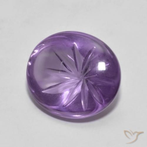 Ametista Viola scuro naturale da 5.91 ct, Ovale, Trasparente