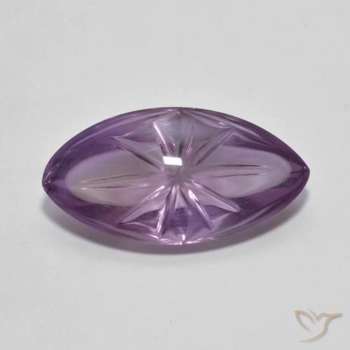 6.79ct Naturale Viola medio Ametista, Taglio marquise, Trasparente