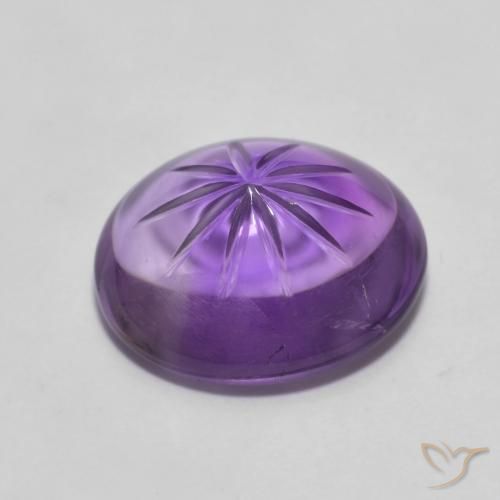 Ametista viola vivido naturale da 5.92 ct, Ovale, Trasparente