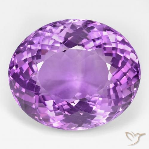 39.22ct Naturale Viola violaceo intenso Ametista, Ovale, VVS-VS