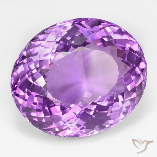 Ametista Viola violaceo intenso naturale da 39.22 ct, Ovale, VVS-VS