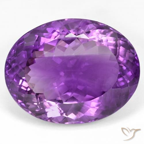 50.87ct Naturale Medium Dark-Violet Ametista, Ovale, VS