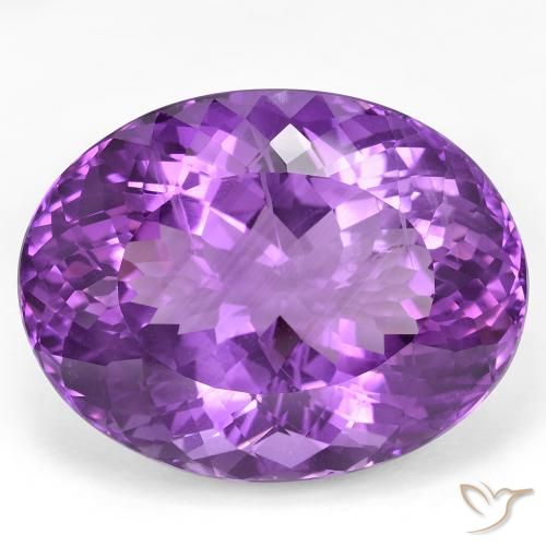 49.66ct Naturale Viola Intenso Ametista, Ovale, VS