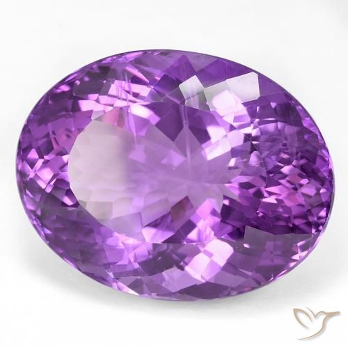 Ametista Viola Intenso naturale da 49.66 ct, Ovale, VS