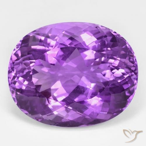 39.31ct Naturale viola vivido Ametista, Ovale, VVS-VS