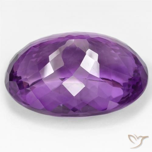 Ametista Viola-Rosa Medio naturale da 100.83 ct, Ovale, VVS