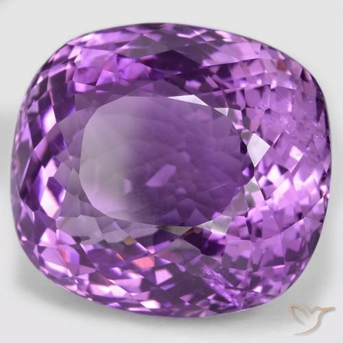 Ametista Viola violaceo medio naturale da 95.38 ct, Cuscino, VS