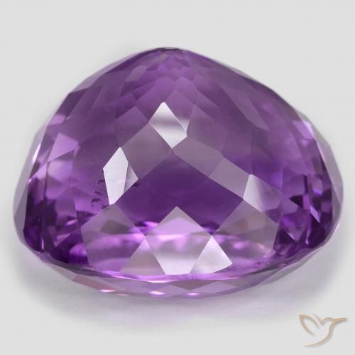 Ametista Viola violaceo medio naturale da 95.38 ct, Cuscino, VS