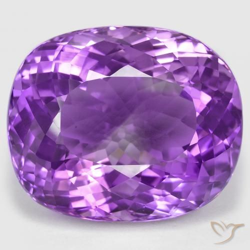 87.56ct Naturale viola vivido Ametista, Cuscino, IF