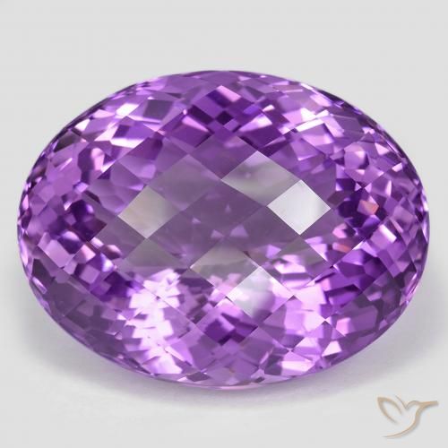 59.13ct Naturale Viola violaceo medio Ametista, Ovale, VVS-VS