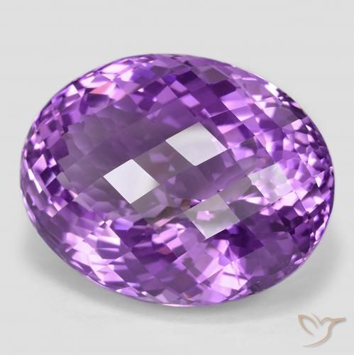 Ametista Viola violaceo medio naturale da 59.13 ct, Ovale, VVS-VS