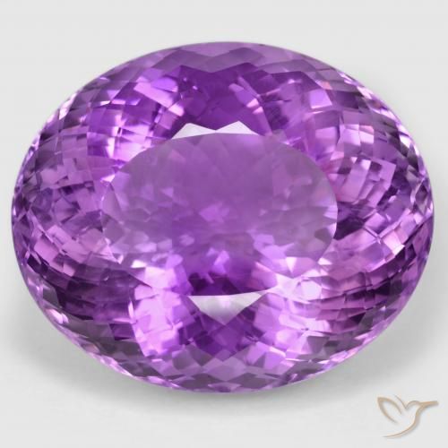 82.49ct Naturale Vivido Rosa Viola Ametista, Ovale, VVS