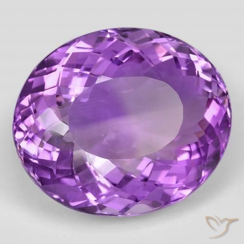 Ametista viola vivido naturale da 62.72 ct, Ovale, VVS-VS