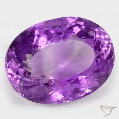 Ametista Viola Intenso naturale da 104.56 ct, Ovale, VS