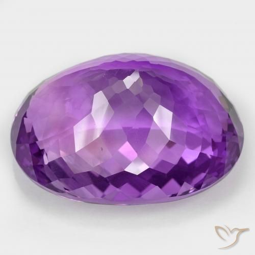 Ametista Viola Intenso naturale da 104.56 ct, Ovale, VS