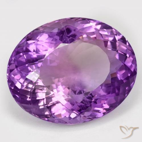 Ametista Viola medio naturale da 66.68 ct, Ovale, VVS