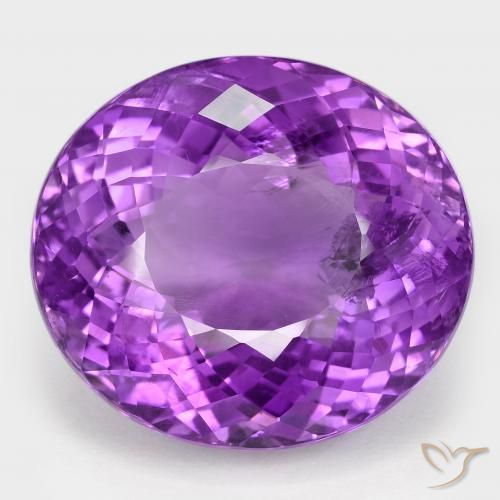 58.32ct Naturale Viola Intenso Ametista, Ovale, VS