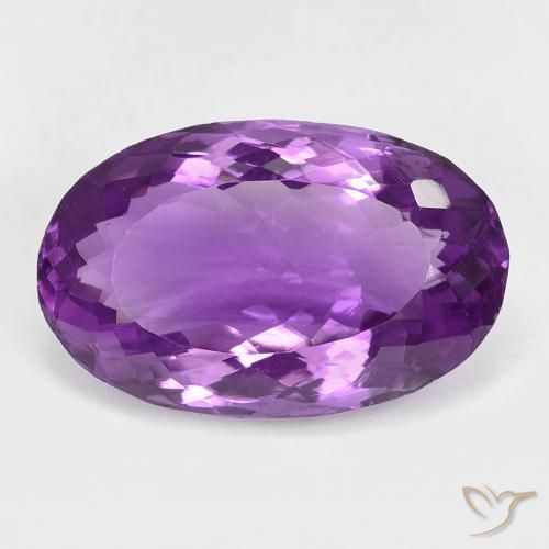 18.70ct Naturale Viola medio Ametista, Ovale, VVS-VS