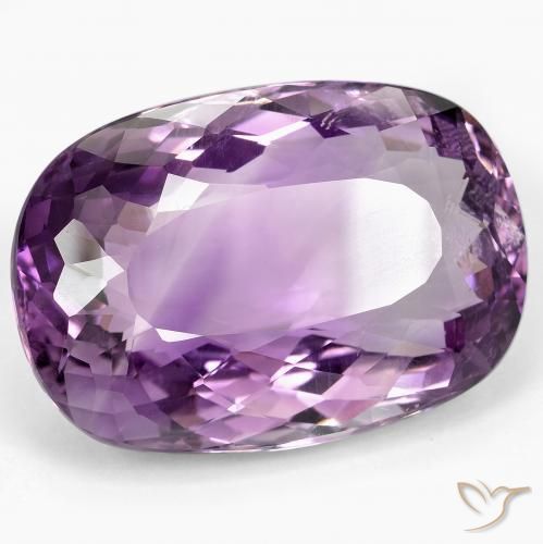 Ametista Viola chiaro-medio naturale da 60.06 ct, Cuscino, VS