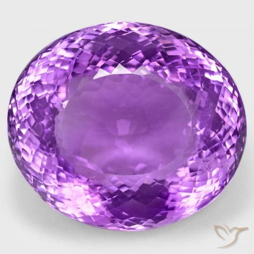 108.70ct Naturale Viola Intenso Ametista, Ovale, VS