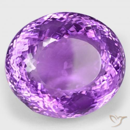 Ametista Viola Intenso naturale da 108.70 ct, Ovale, VS
