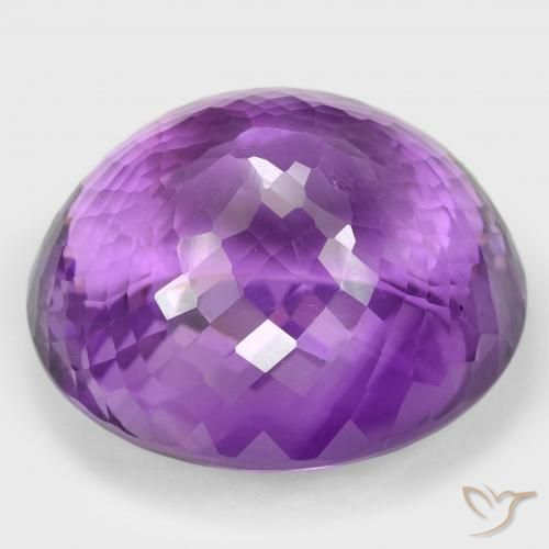Ametista Viola Intenso naturale da 108.70 ct, Ovale, VS