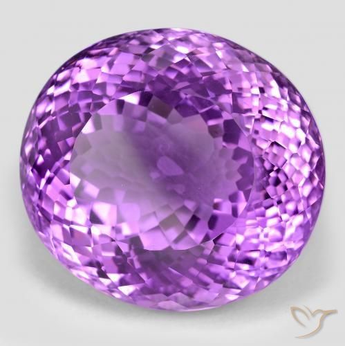 Ametista Viola violaceo medio naturale da 81.18 ct, Ovale, VVS-VS