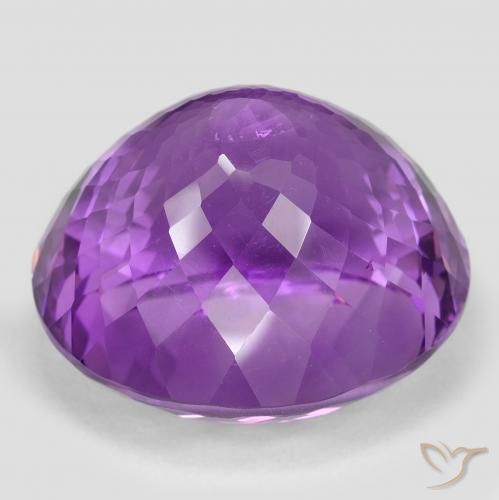 Ametista Viola violaceo medio naturale da 81.18 ct, Ovale, VVS-VS