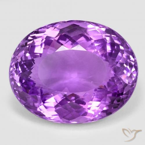 50.94ct Naturale Viola violaceo intenso Ametista, Ovale, VVS