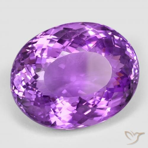 Ametista Viola violaceo intenso naturale da 50.94 ct, Ovale, VVS
