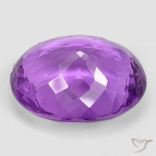 Ametista Viola violaceo intenso naturale da 50.94 ct, Ovale, VVS