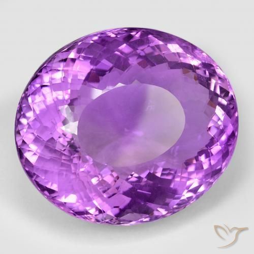 Ametista Viola violaceo medio naturale da 96.04 ct, Ovale, VVS-VS