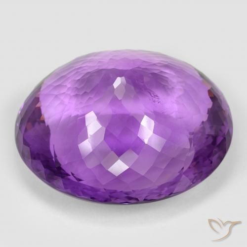 Ametista Viola violaceo medio naturale da 96.04 ct, Ovale, VVS-VS