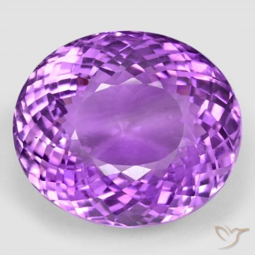 73.50ct Naturale violaceo Ametista, Ovale, VVS-VS