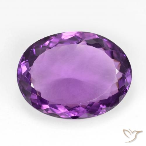 12.14ct Naturale Vivido Rosa Viola Ametista, Ovale, VVS