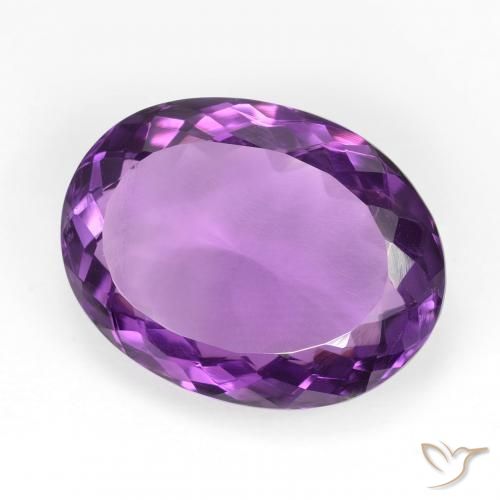 Ametista Vivido Rosa Viola naturale da 12.14 ct, Ovale, VVS