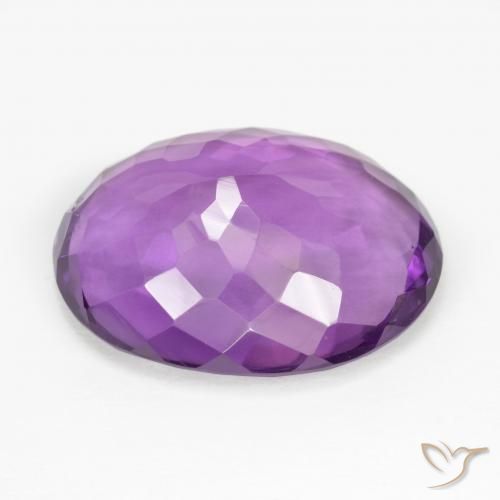 Ametista Vivido Rosa Viola naturale da 12.14 ct, Ovale, VVS