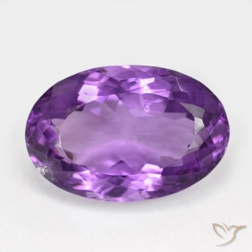 15.45ct Naturale Viola medio Ametista, Ovale, VS