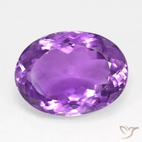 15.41ct Naturale Viola Intenso Ametista, Ovale, VS