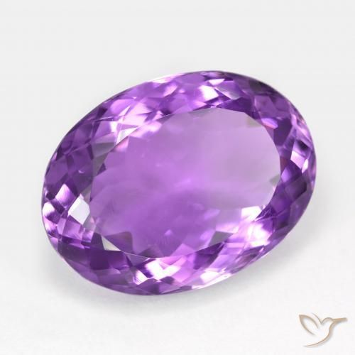 Ametista Viola Intenso naturale da 15.41 ct, Ovale, VS