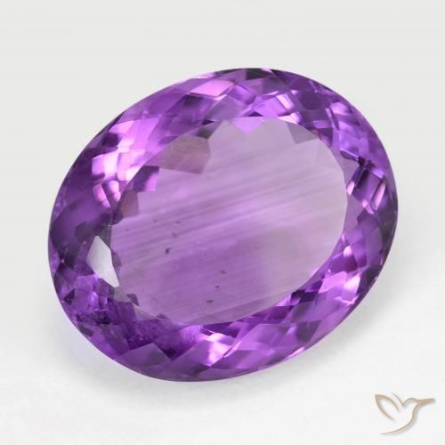 Ametista viola vivido naturale da 19.27 ct, Ovale, VS