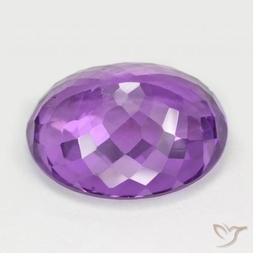 Ametista viola vivido naturale da 19.27 ct, Ovale, VS