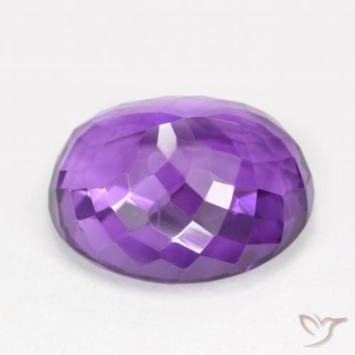 Ametista Viola scuro naturale da 13.38 ct, Ovale, VVS-VS